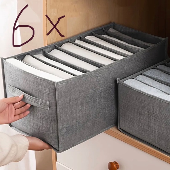 6 pack storage organizers closet organizer for shirts or pants New